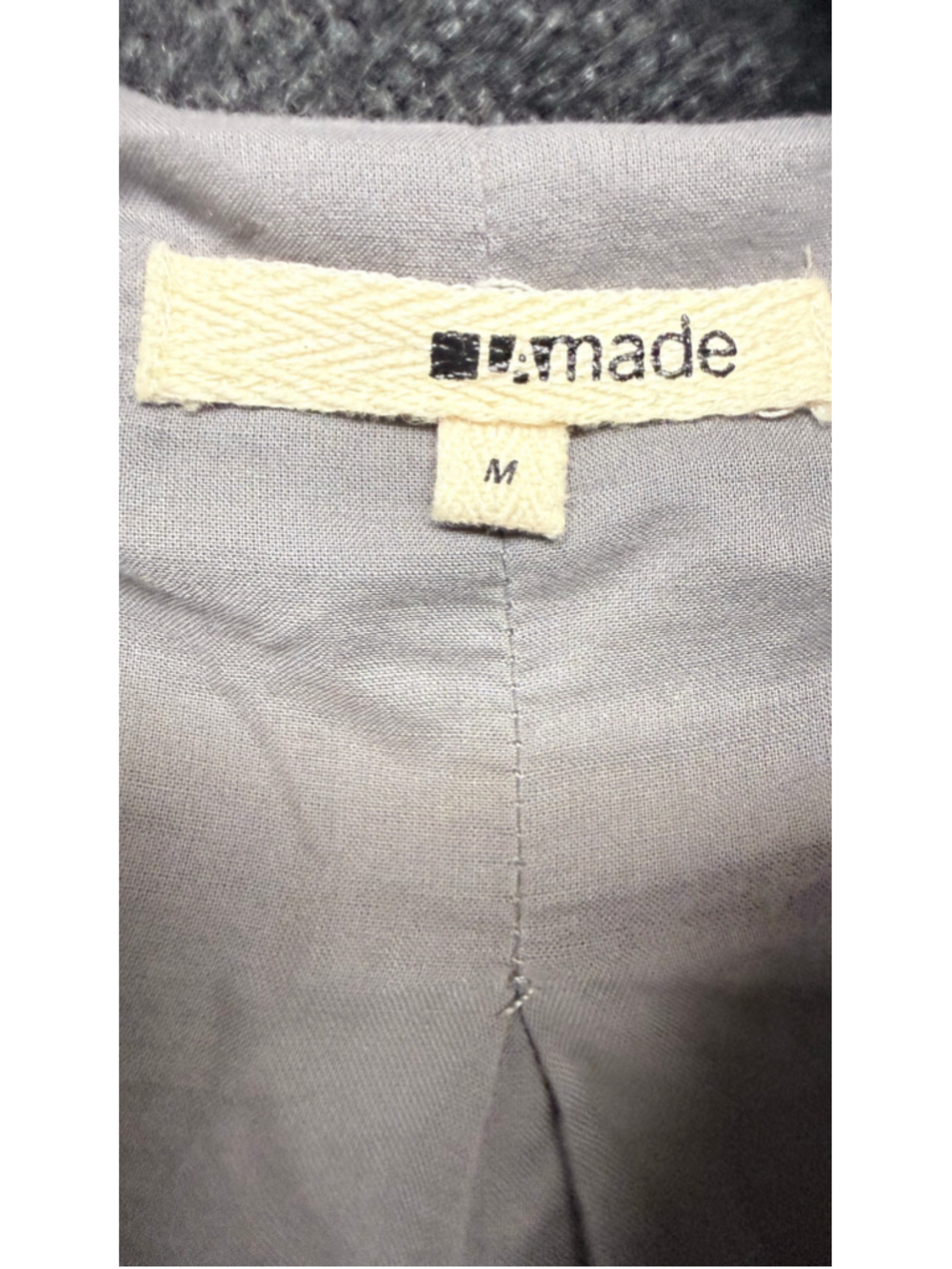 Women's LA Made Grey Belted Wrap Jacket Size M